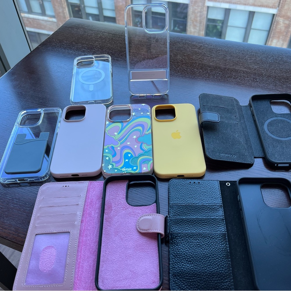 Nine iPhone 14 pro max cases (including 3 wallet cases)!